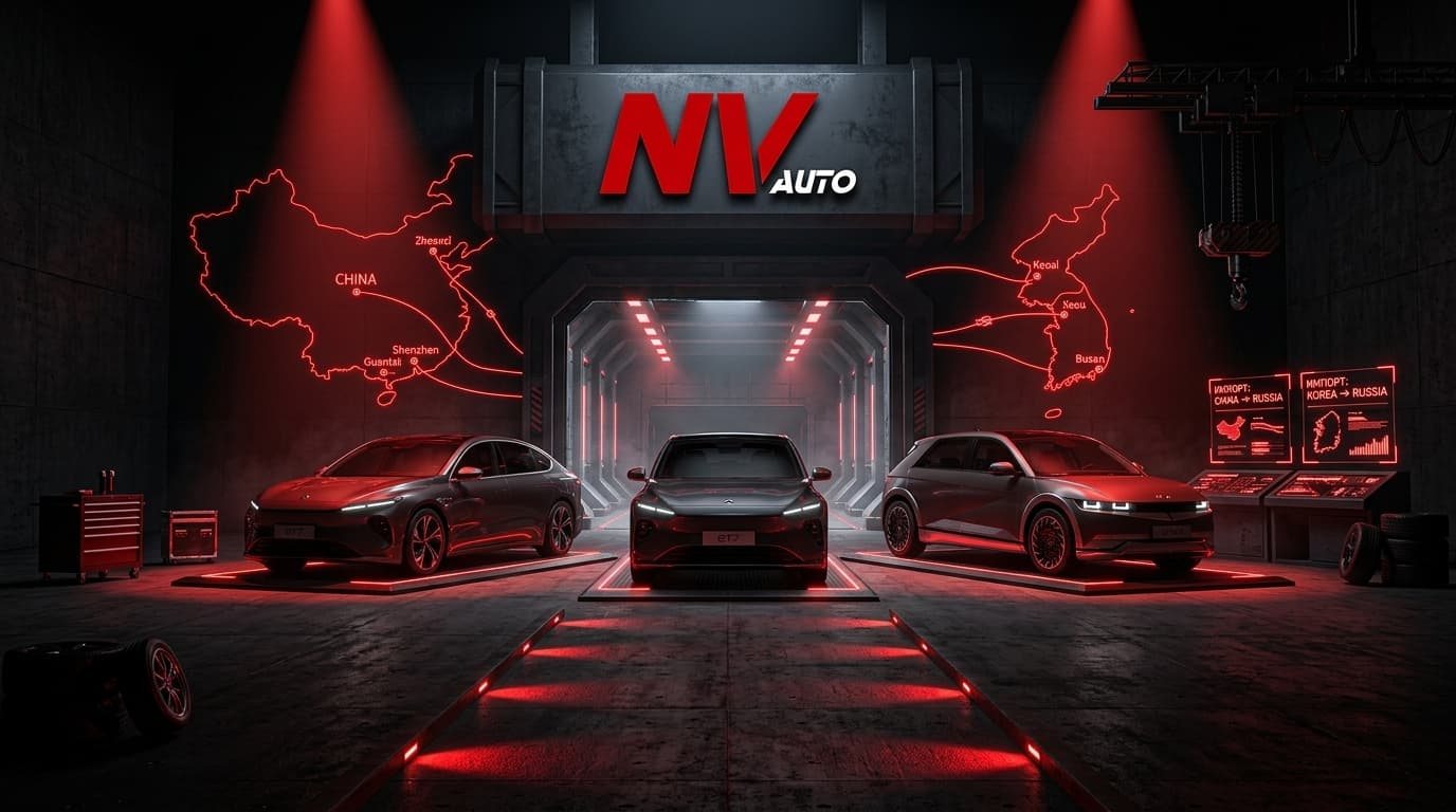 Баннер с автомобилем в движении