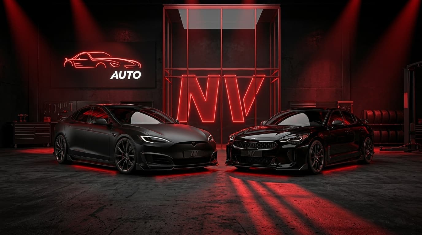 Баннер с автомобилем на фоне города